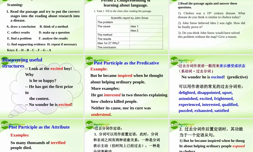 高中英语 Unit1 Great Scientists课件2 新人教版必修5 课件