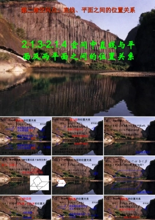 湖南省醴陵二中高一数学 空间中直线与平面及两平面之间的位置关系课件