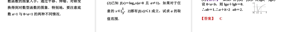 高考数学总复习 第2章第8课时对数函数精品课件 文 新人教B版 课件