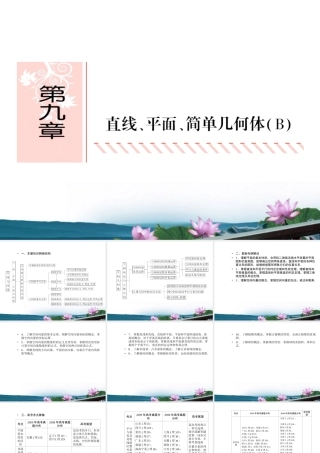 高考数学总复习 9.1平面的基本性质、空间两条直线课件 文 新人教B版 课件