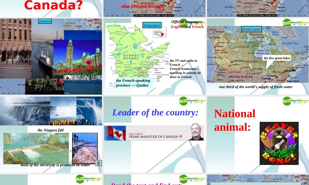 高中英语 57(unit 5　Canada— The True North )课件 新人教版必修3 课件