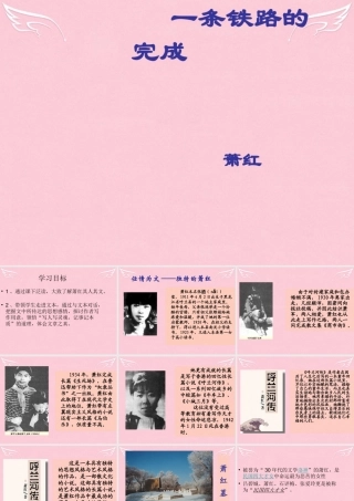 高中语文第3课一条铁路的完成课件北京版必修1 课件