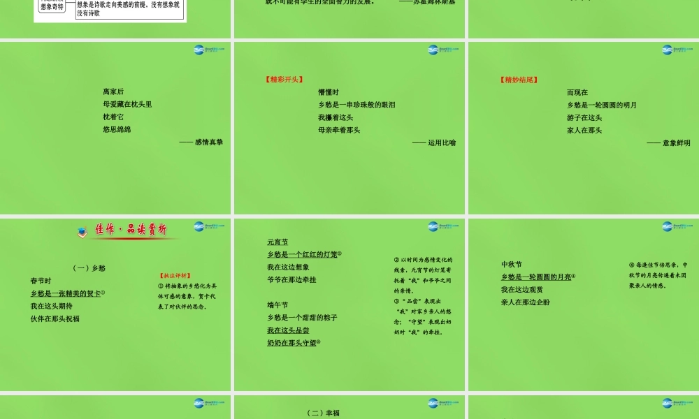 版七年级语文下册 第四单元单元写作指导课件 语文版 课件