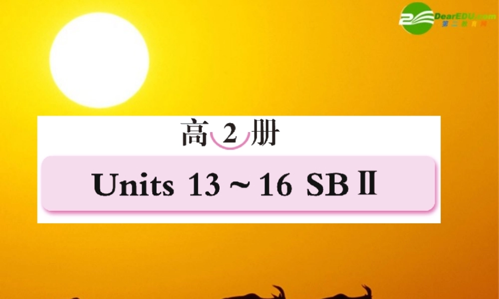 高考英语第一轮总复习经典实用学案 高二册Unit13 学案
