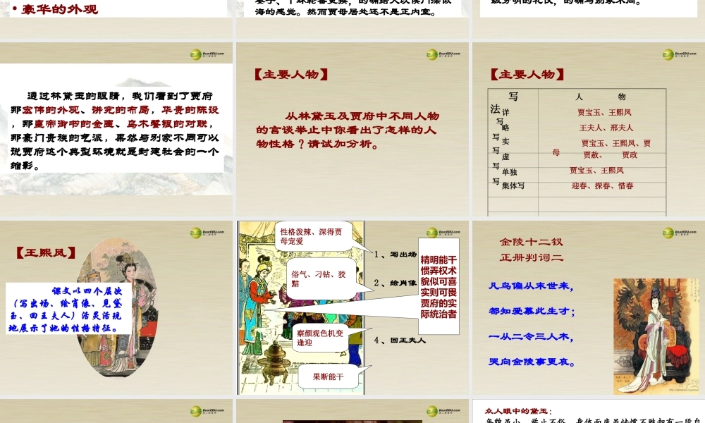 高中语文 林黛玉进贾府共3课时课件 新人教版必修3 课件