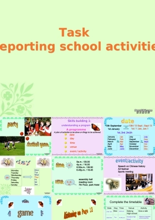 高一英语Unit1 school life task 牛津英语 课件