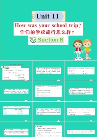 版七年级英语下册 Unit 11 How was your school trip Section B训练课件 (新版)人教新目标版 课件