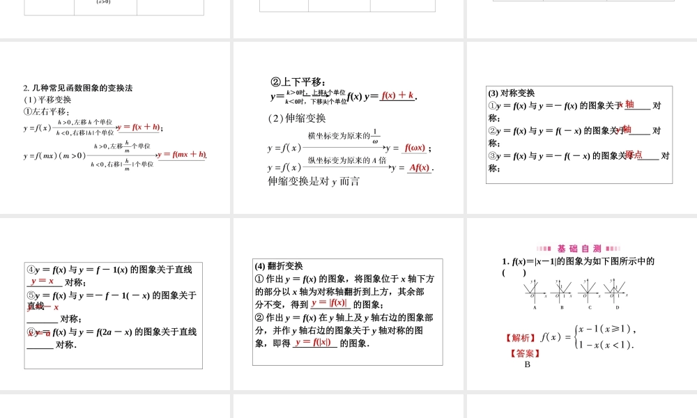 高三数学一轮 第二章 第七节 函数图象及其变换课件 理  课件