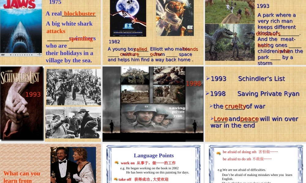 高一英语unit5 The silver screen  reading 人教版 课件