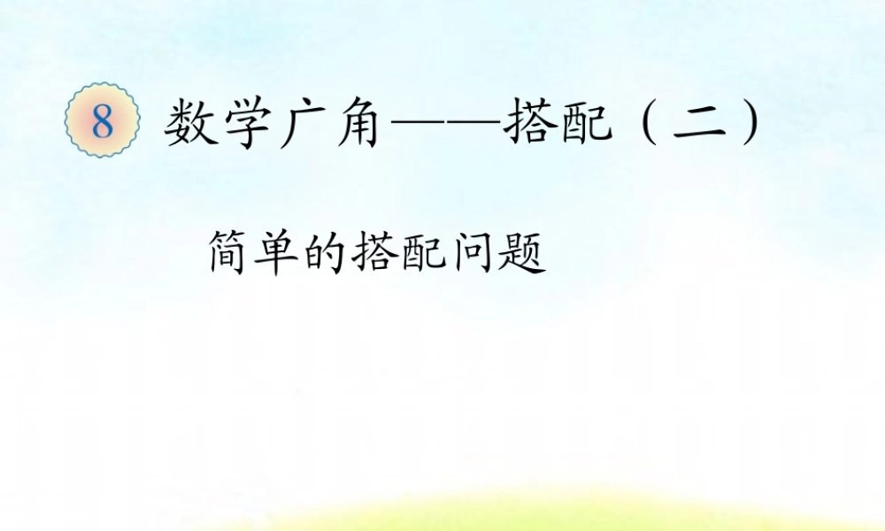 人教2011版小学数学三年级搭配-(2)