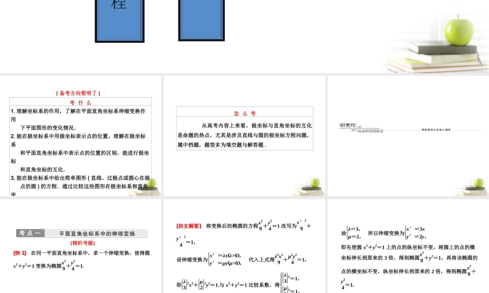 高考数学 第一节坐标系课件 新人教A版选修4-4 课件