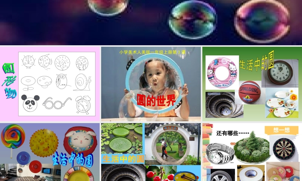 人美版小学一年级美术上册《圆的世界》课件