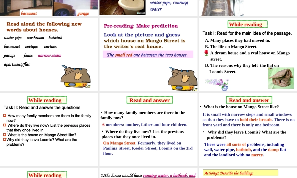 高中英语 unit 6 Dream houses课件 北师大版必修2 课件