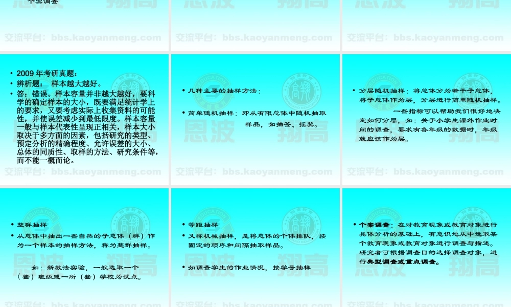 教育研究方法之教育调查法