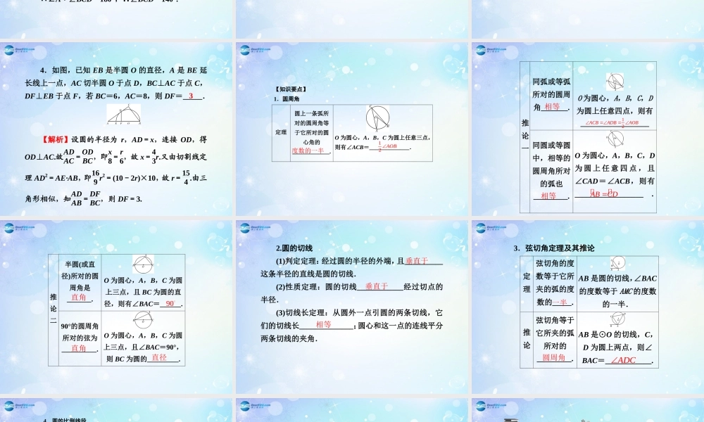 高考数学一轮总复习 10.73 直线与圆的位置关系的判定与性质课件 理 课件