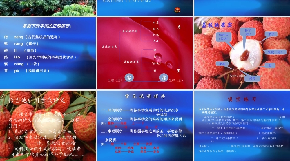 高一语文南州六月荔枝丹 课件