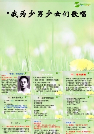 邓我为少男少女们歌唱 课件