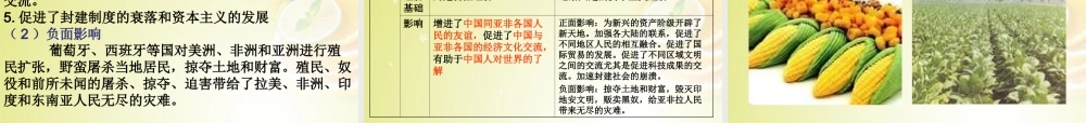 秋八年级历史与社会上册 第五单元 综合探究五 郑和下西洋与哥伦布航海比较课件 人教版 课件
