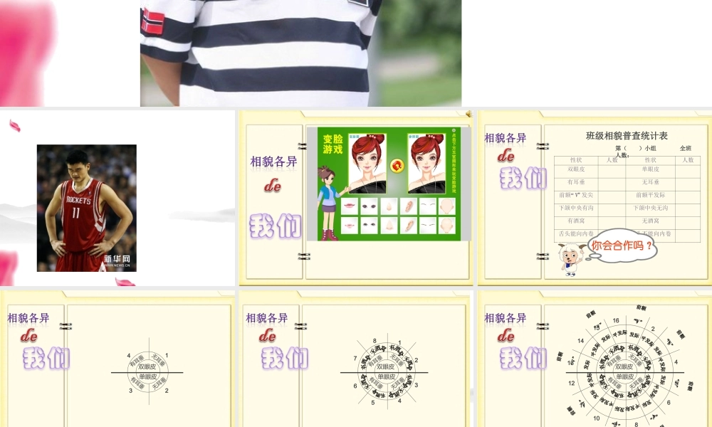 《相貌各异的我们》教学课件