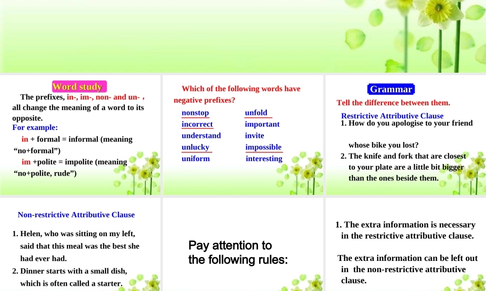高中英语Good manners-- Language Study课件旧人教第一册上 课件