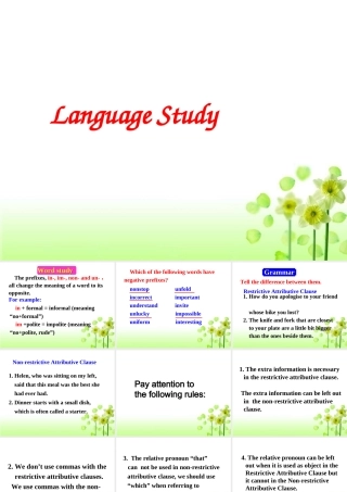 高中英语Good manners-- Language Study课件旧人教第一册上 课件