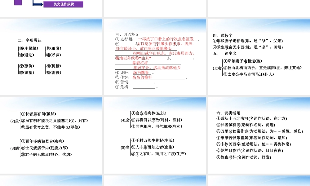 高中语文 第二单元第5课杜甫诗四首精品课件 语文版必修2 课件