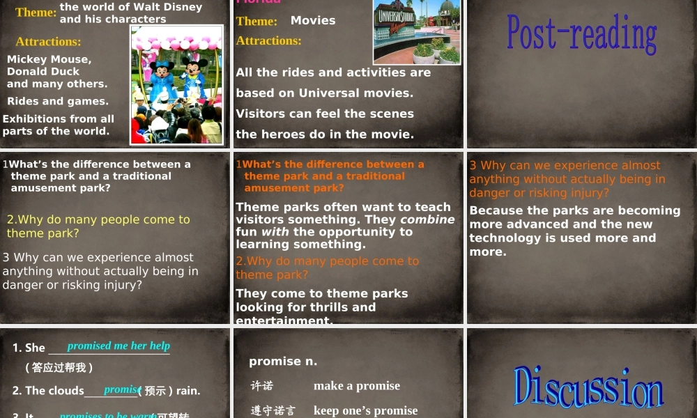 高二英语(Unit 22 Theme Parks vs  language points)课件