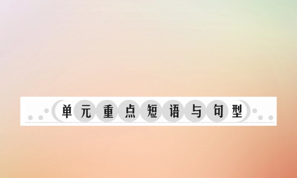 秋八年级英语上册 Unit 9 Can you come to my party单元重点短语与句型习题课件 (新版)人教新目标版 课件