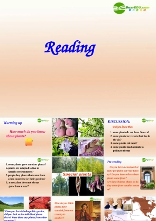 高中英语 Unit4Exploring plants-Reading课件 新人教选修9 课件