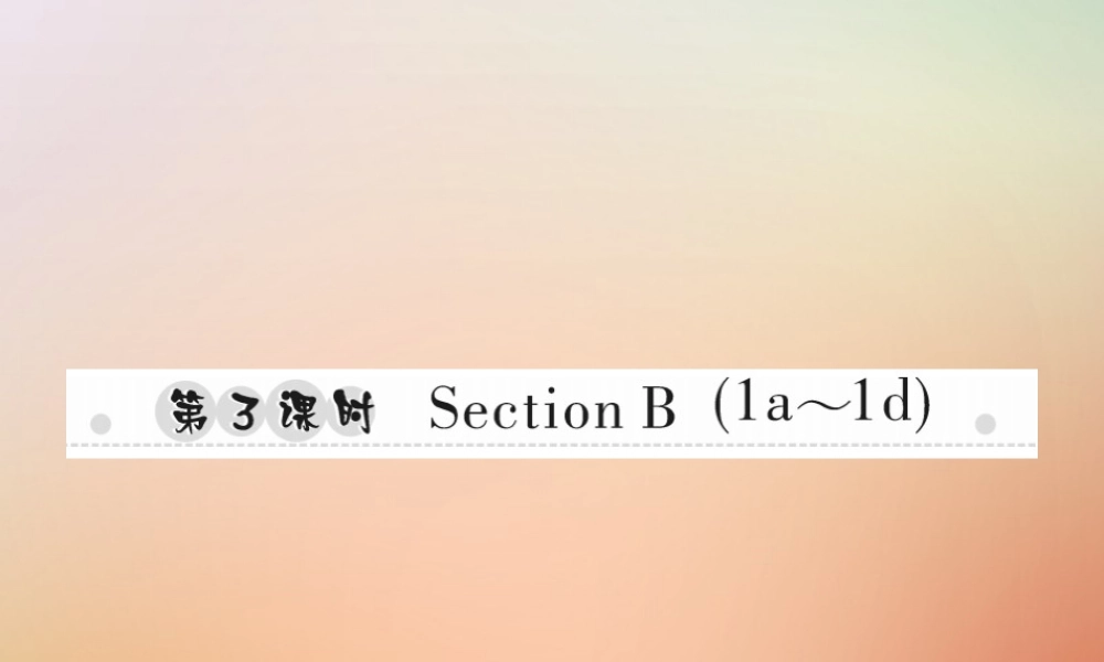 秋八年级英语上册 Unit 5 Do you want to watch a game show(第3课时)Section B(1a 1d)习题课件 (新版)人教新目标版 课件