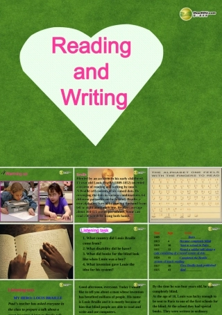 高中英语 Reading aand writing课件