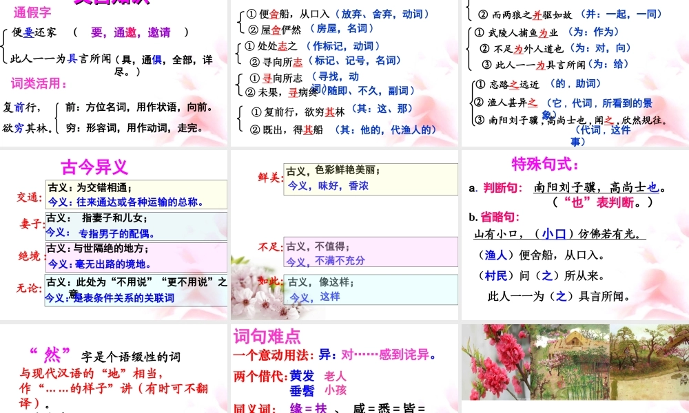 《桃花源记》优秀课件