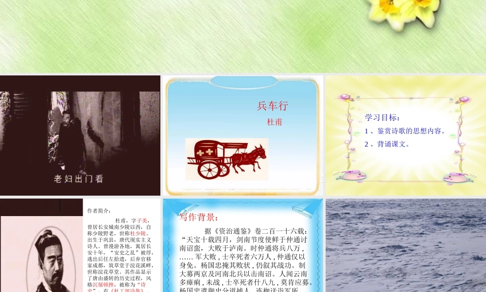 高中语文第五册兵车行ppt1 课件