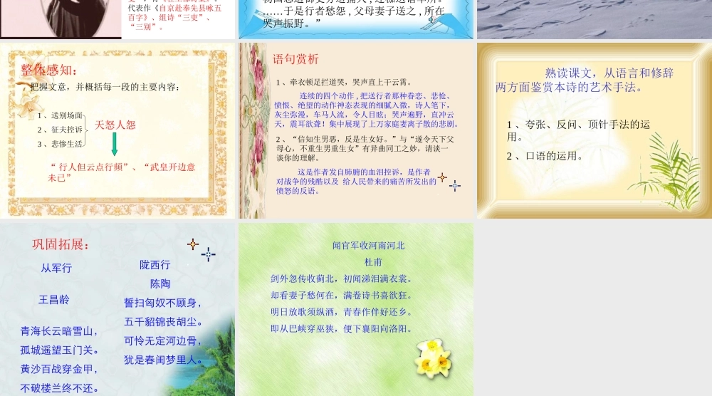 高中语文第五册兵车行ppt1 课件