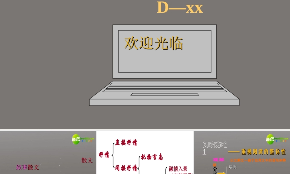 高考语文一轮复习散文阅读方略课件 新人教版 课件