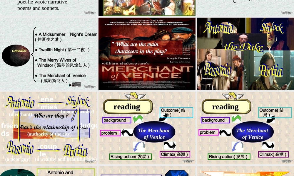 高二英语Unit19 reading the merchant of venice课件 人教版 课件