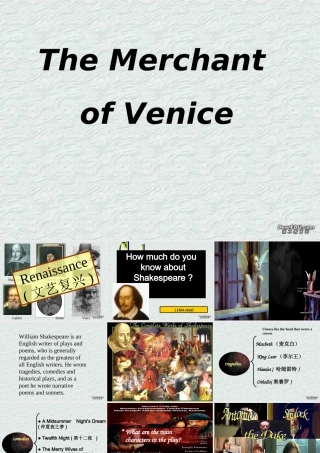 高二英语Unit19 reading the merchant of venice课件 人教版 课件