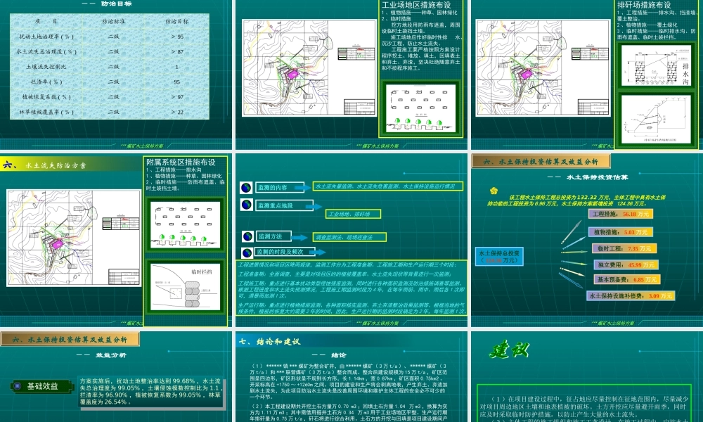 某某煤矿整合水土保持方案汇报