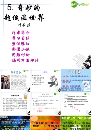 高中语文(奇妙的超低温世界)课件 粤教版必修3 课件
