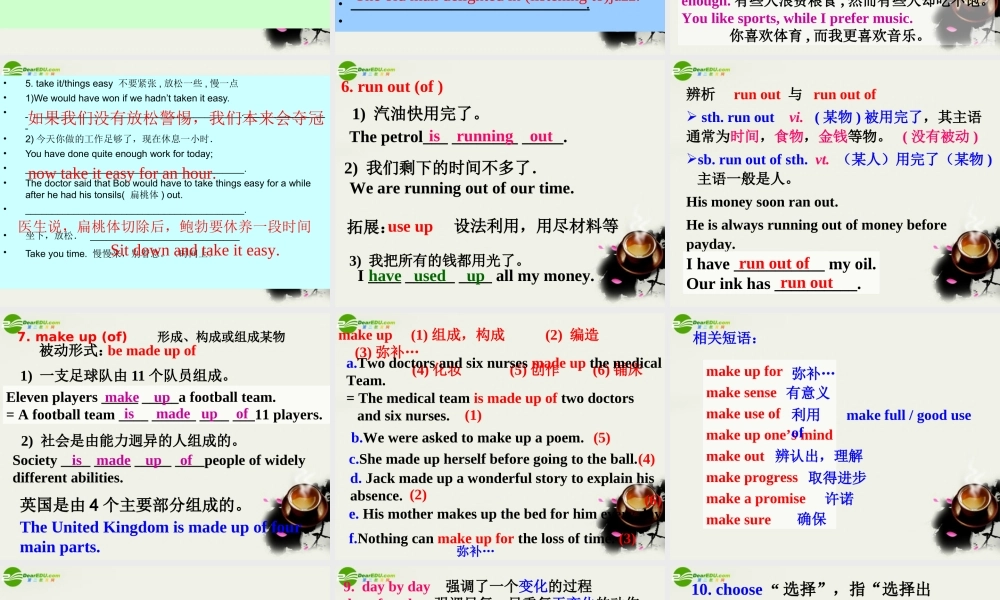 高中英语 Unit2(Poems)Language study课件 新人教版选修6 课件