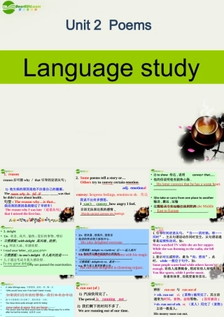 高中英语 Unit2(Poems)Language study课件 新人教版选修6 课件