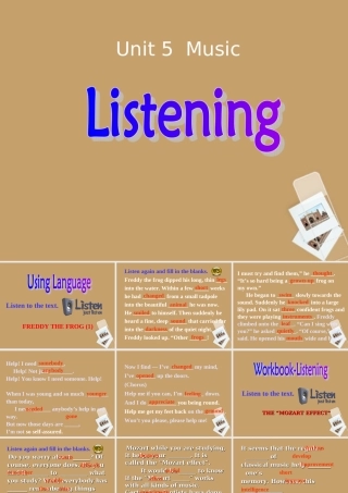 高中英语 Unit5 Listening exercise课件 新人教版必修2 课件