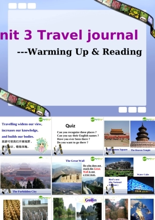 高中英语 warming up and reading课件 新人教版必修1必修1 课件