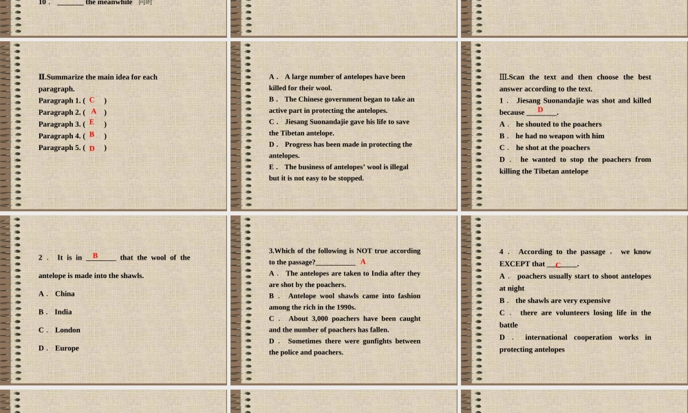 高中英语 Module6 SectionⅠ Introduction & Reading and Vocabulary Warming Up精品课件 外研版必修5 课件