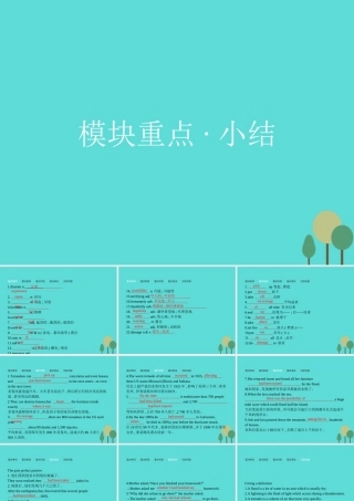 高中英语 Module1 3 The Violence of Nature模块重点小结课件 外研版必修3 课件