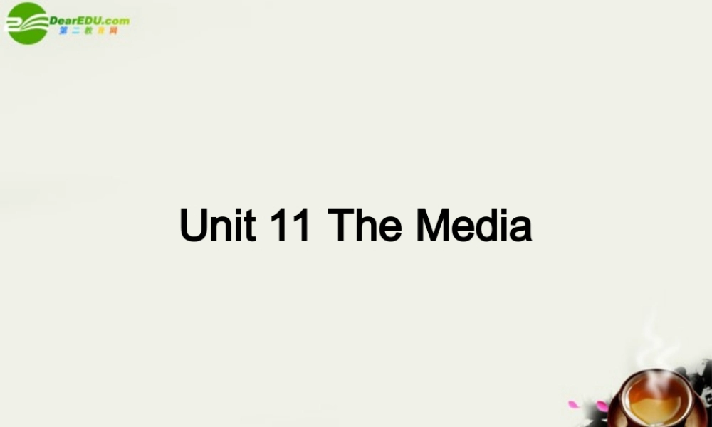 高考英语 模块新课标 Unit11 The Media课件 北师大版必修4 课件