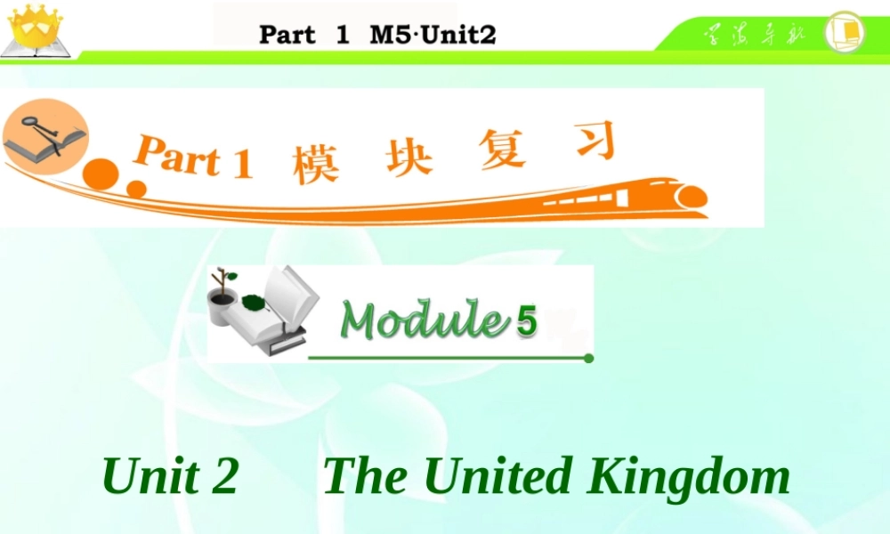 高中英语总复习 M5 Unit 2 The United Kingdom课件