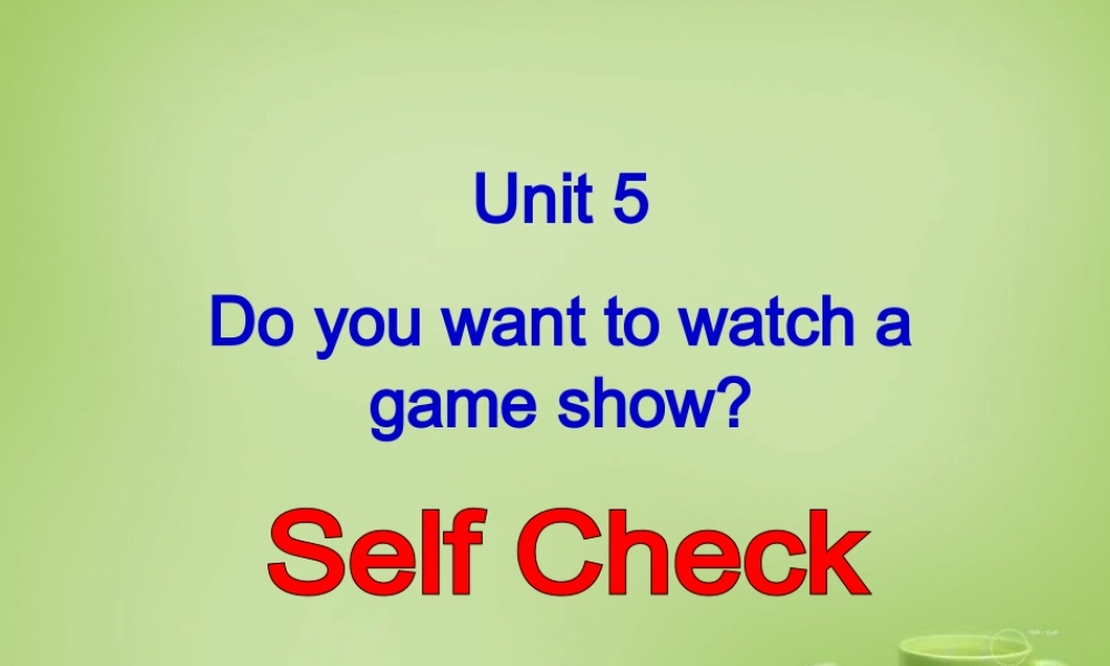 江西省上饶市铅山县私立瓢泉学校八年级英语上册 Unit 5 Do you want to watch a game show Self Check课件 (新版)人教新目标版 课件