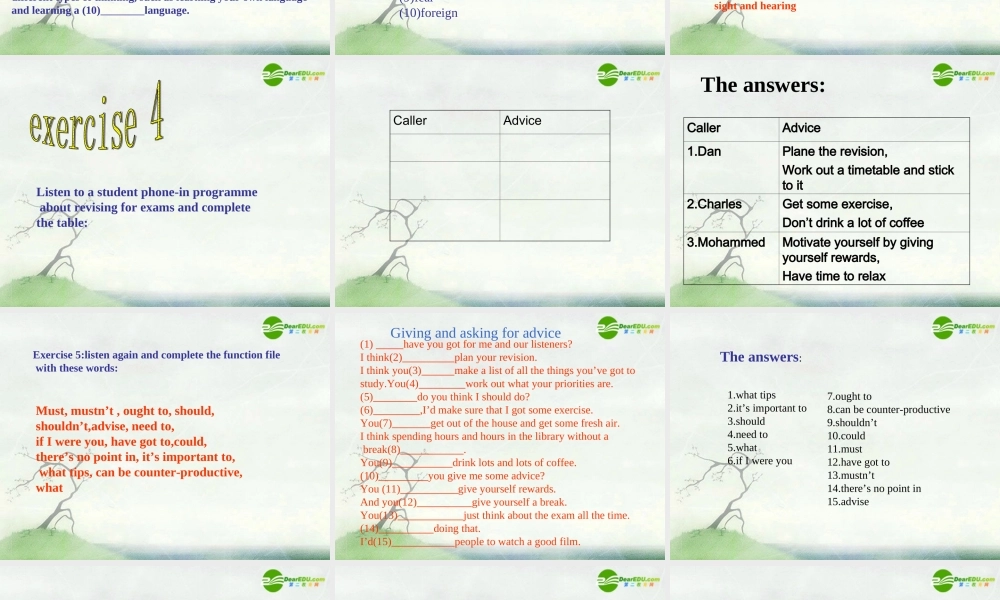 高中英语 Unit21 lesson2 brain power课件 北师大版选修7 课件