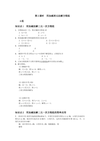 第2课时-用加减消元法解方程组习题-(2)